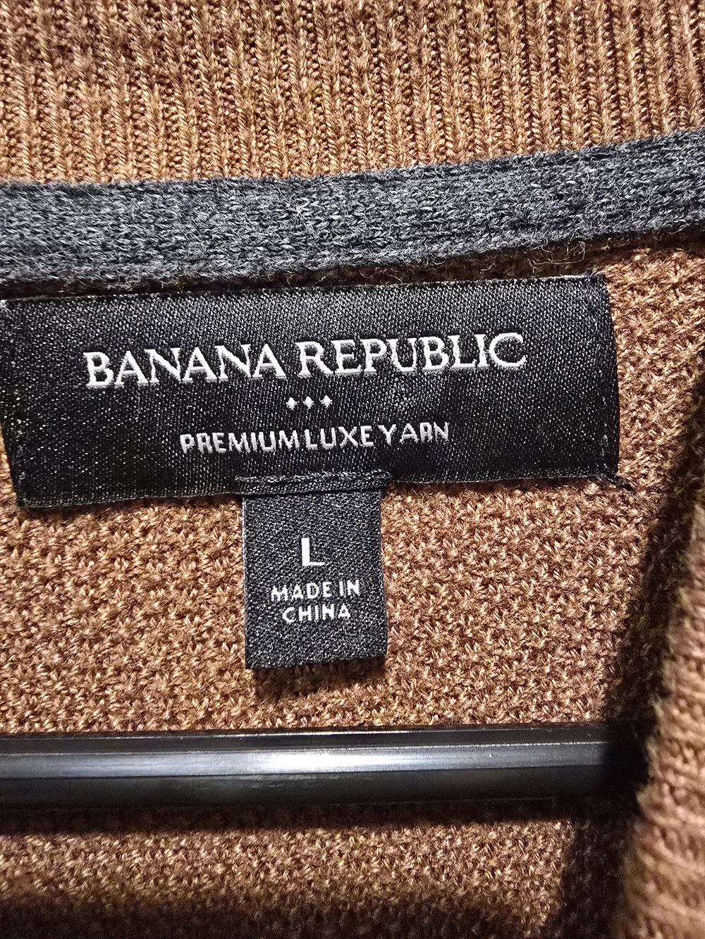 Banana Republic Men's Cashmere/Silk Blend Quarter-Zip Sweater Large